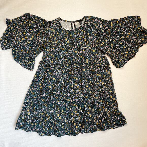 Art Class Ditsy Floral Wide Sleeve Dress - Picture 1 of 3